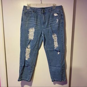 Medium wash boyfriend jeans